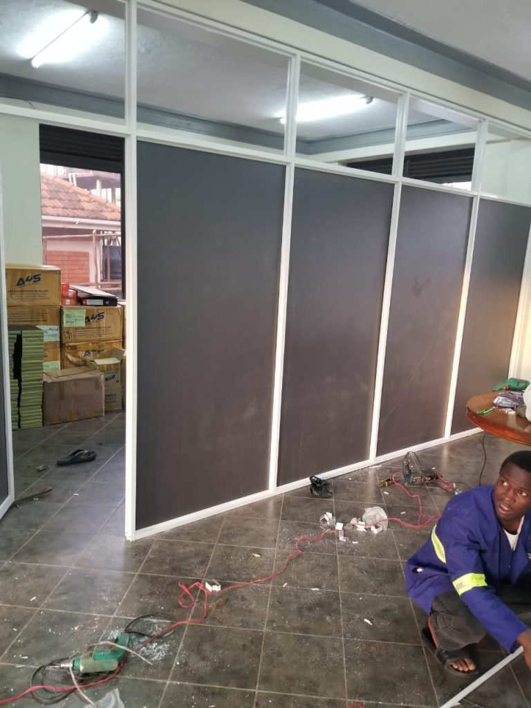 Aluminum and glass partitioning